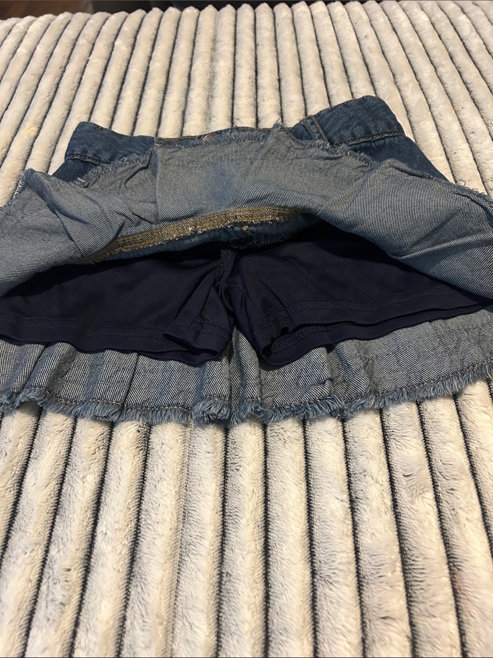 The Children's Place Blue Denim Skort with Navy Liner - Picture 2 of 4